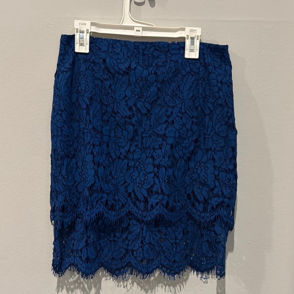 Blue Lace Skirt from Lulus